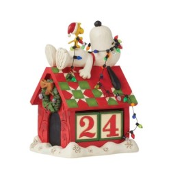 Snoozing 'til Christmas Snoopy Christmas Countdown Figurine Peanuts by Jim Shore