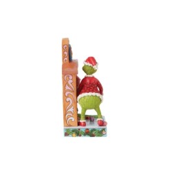 Grinch Pushing Christmas Tree up Fireplace Figurine The Grinch by Jim Shore