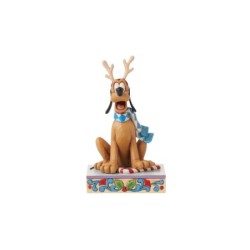 Dashing Rein-dog Pluto Christmas Figurine Disney Traditions by Jim Shore