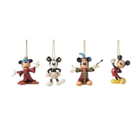 Mickey Mouse Hanging Ornaments Set of 4 Disney Traditions by Jim Shore