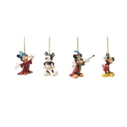Mickey Mouse Hanging Ornaments Set of 4 Disney Traditions by Jim Shore