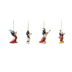 Mickey Mouse Hanging Ornaments Set of 4 Disney Traditions by Jim Shore