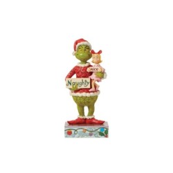 Grinch and Cindy-Lou with Naughty Nice Sign Figurine The Grinch by Jim Shore