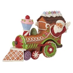 Santa's On His Way Gingerbread Santa Train Heartwood Creek by Jim Shore