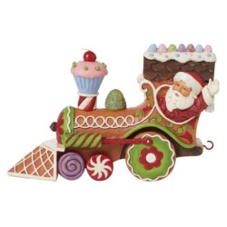 Santa's On His Way Gingerbread Santa Train Heartwood Creek by Jim Shore