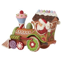 Santa's On His Way Gingerbread Santa Train Heartwood Creek by Jim Shore