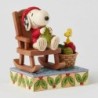 Handmade Happiness Snoopy Knitting in Rocking Chair Peanuts