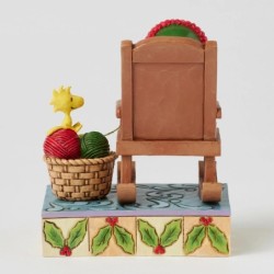 Handmade Happiness Snoopy Knitting in Rocking Chair Peanuts