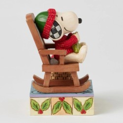 Handmade Happiness Snoopy Knitting in Rocking Chair Peanuts