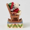 Handmade Happiness Snoopy Knitting in Rocking Chair Peanuts