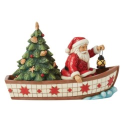 Seas of Giving Santa in a Boat Heartwood Creek by Jim Shore