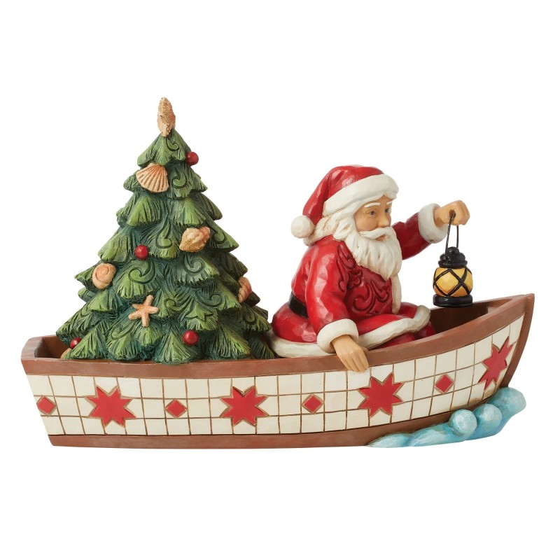 Seas of Giving Santa in a Boat Heartwood Creek by Jim Shore
