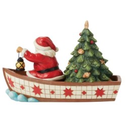 Seas of Giving Santa in a Boat Heartwood Creek by Jim Shore