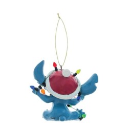 Stitch Wrapped in Christmas Lights Hanging Ornament