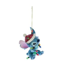 Stitch Wrapped in Christmas Lights Hanging Ornament