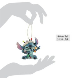 Stitch Wrapped in Christmas Lights Hanging Ornament