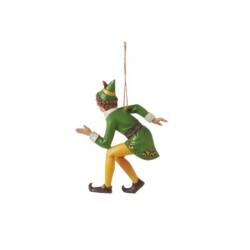 Crouching Buddy the Elf Hanging Ornament Elf by Jim Shore