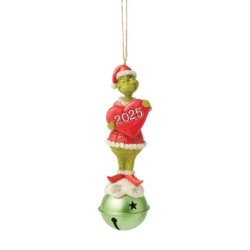 Grinch Holding Bell 2025 Hanging Ornament The Grinch by Jim Shore