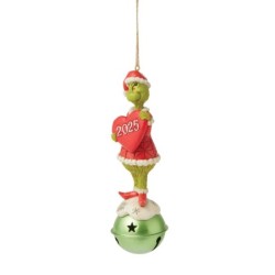 Grinch Holding Bell 2025 Hanging Ornament The Grinch by Jim Shore
