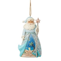 Santa with Star Fish Cane Hanging Ornament Heartwood Creek by Jim Shore