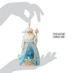 Santa with Star Fish Cane Hanging Ornament Heartwood Creek by Jim Shore