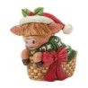 Higland Cow in Basket Mini Figurine