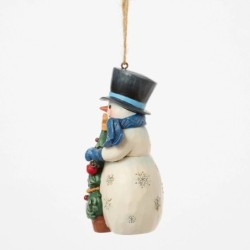 Snowman with Tree Hanging Ornament Heartwood Creek by Jim Shore