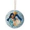 Blue and Gold Holy Family Hanging Ornament