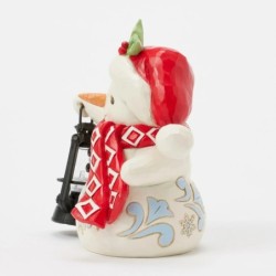 Twinkle Bright Snowman with Oversized Lantern Pint Figurine