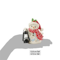 Twinkle Bright Snowman with Oversized Lantern Pint Figurine