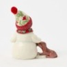 Up to Snow Good Snowman with Dog Scarf Pint Figurine