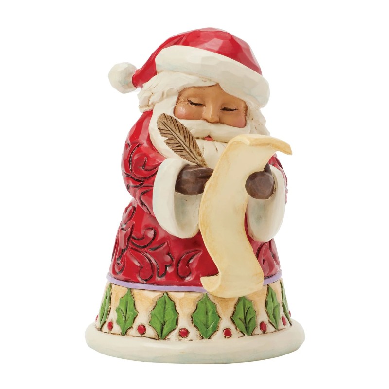 Santa with List Mini Figurine