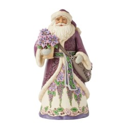 Royal Holiday Cheer Purple Santa Heartwood Creek by Jim Shore