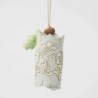 White Woodland Owl in Tree Hanging Ornament Heartwood Creek by Jim Shore