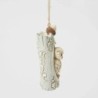 White Woodland Owl in Tree Hanging Ornament Heartwood Creek by Jim Shore