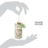White Woodland Owl in Tree Hanging Ornament Heartwood Creek by Jim Shore