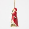 Santa with Vintage Christmas Tree Hanging Ornament
