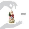 Santa with Vintage Christmas Tree Hanging Ornament