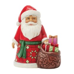 Filled with Christmas Cheer Santa with Toy Bag Pint Figurine