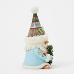 Wreathed in Holiday Joy Gnome with Wreath Fur Trimmed Hat