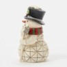 Snowman with Snowflake Staff Mini Figurine