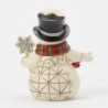 Snowman with Snowflake Staff Mini Figurine