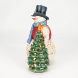 All is Merry and Bright Snowman with Vintage LED Tree