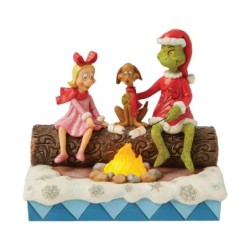 Grinch Cindy-Lou and Max Roasting Marshmallows LED Figurine