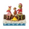 Grinch Cindy-Lou and Max Roasting Marshmallows LED Figurine