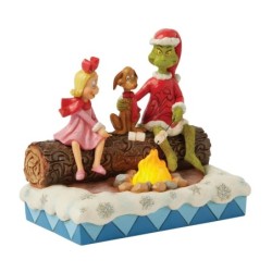 Grinch Cindy-Lou and Max Roasting Marshmallows LED Figurine