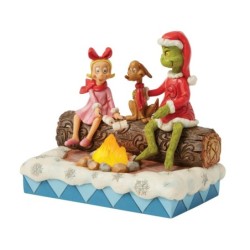 Grinch Cindy-Lou and Max Roasting Marshmallows LED Figurine
