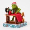 Grinch and Max Sewing a Santa Suit Figurine The Grinch by Jim Shore