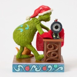 Grinch and Max Sewing a Santa Suit Figurine The Grinch by Jim Shore