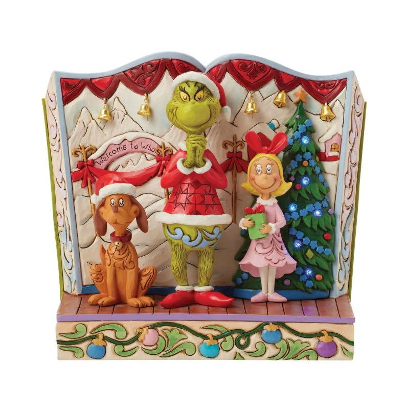 The Grinch with Cindy-Lou and Max Storybook The Grinch by Jim Shore